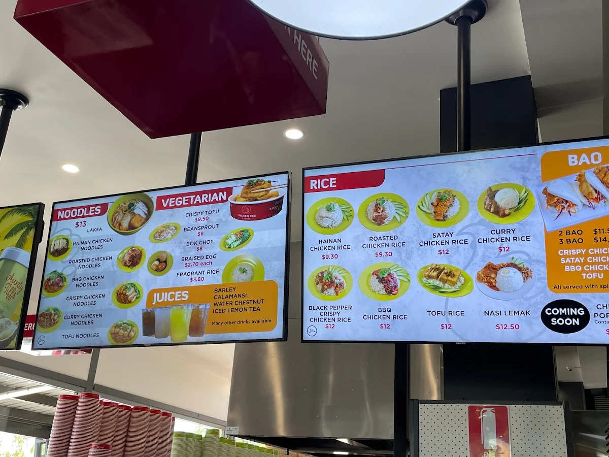 Menu, Chicken Rice Corner (Market City)