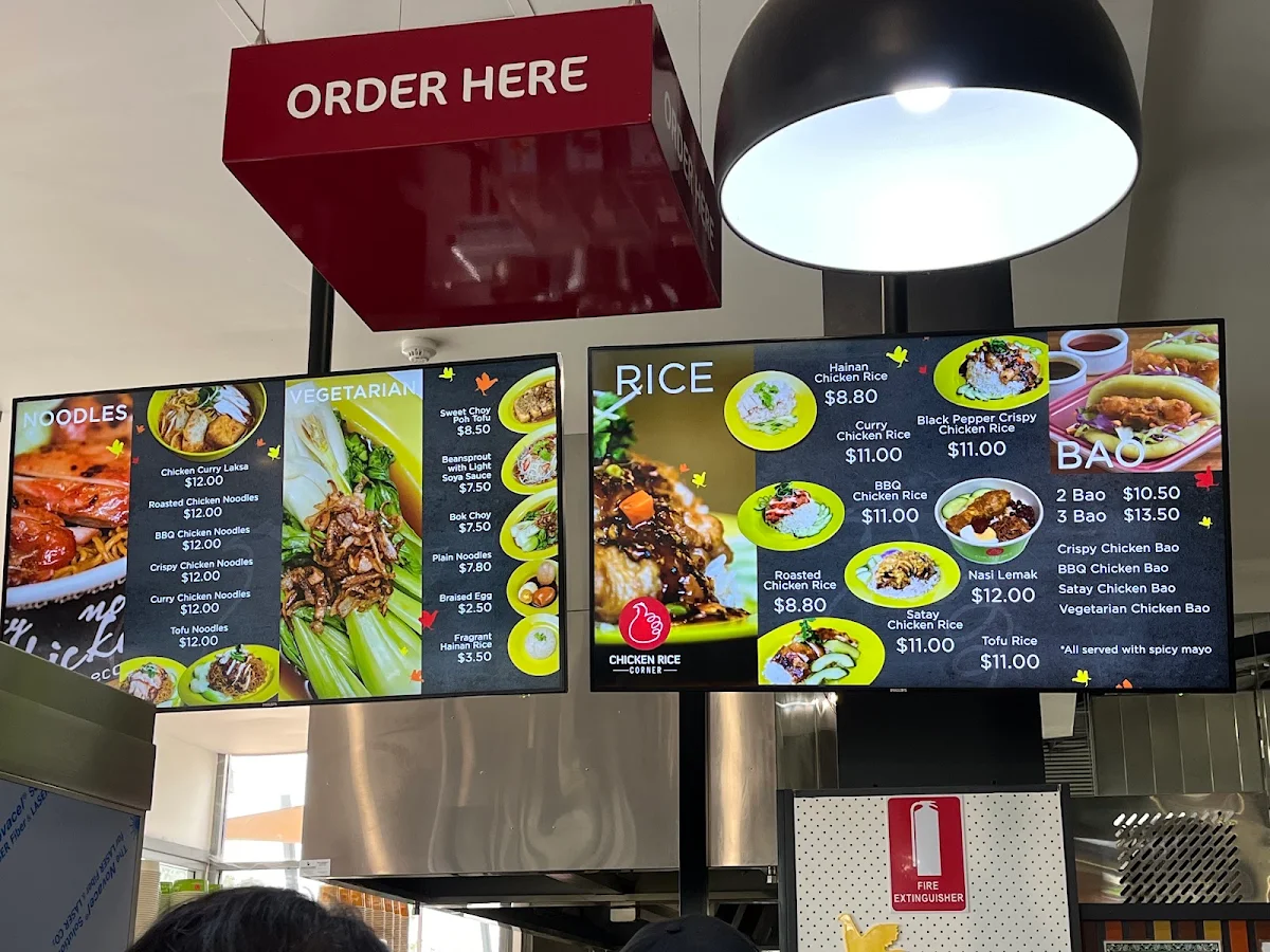 Menu, Chicken Rice Corner (Market City)