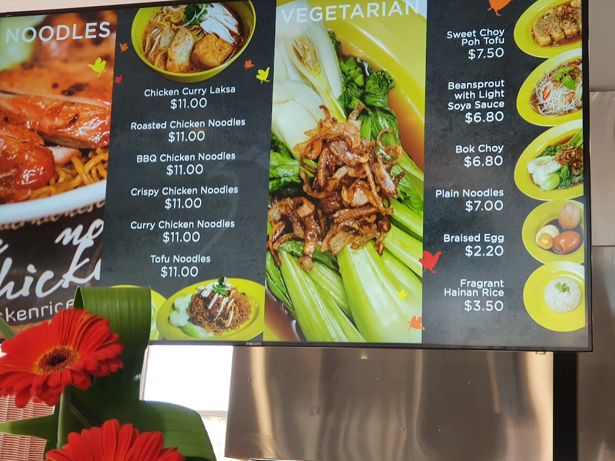 Menu, Chicken Rice Corner (Market City)