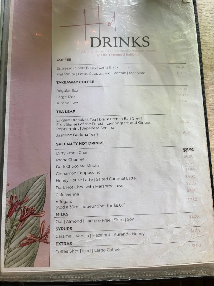 Menu, The Petit Cafe