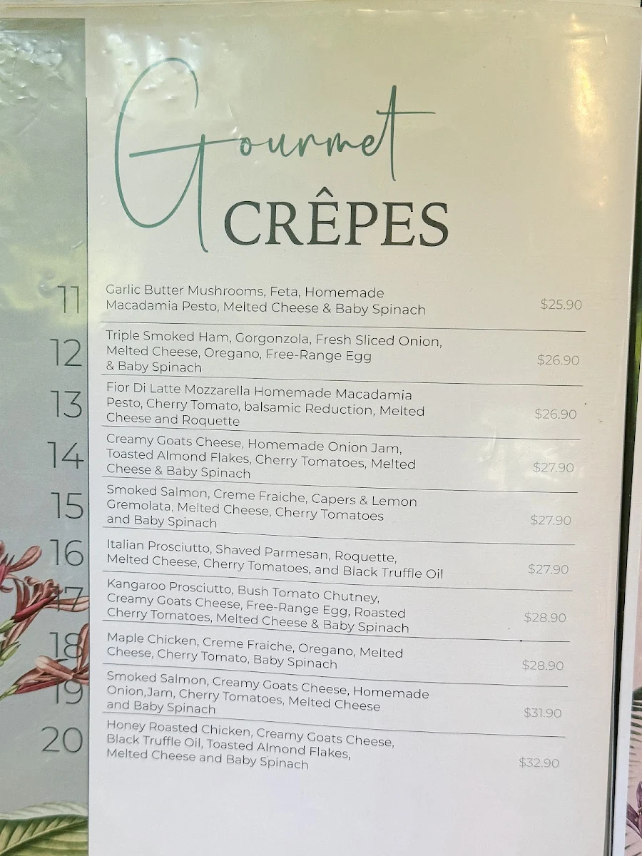 Menu, The Petit Cafe