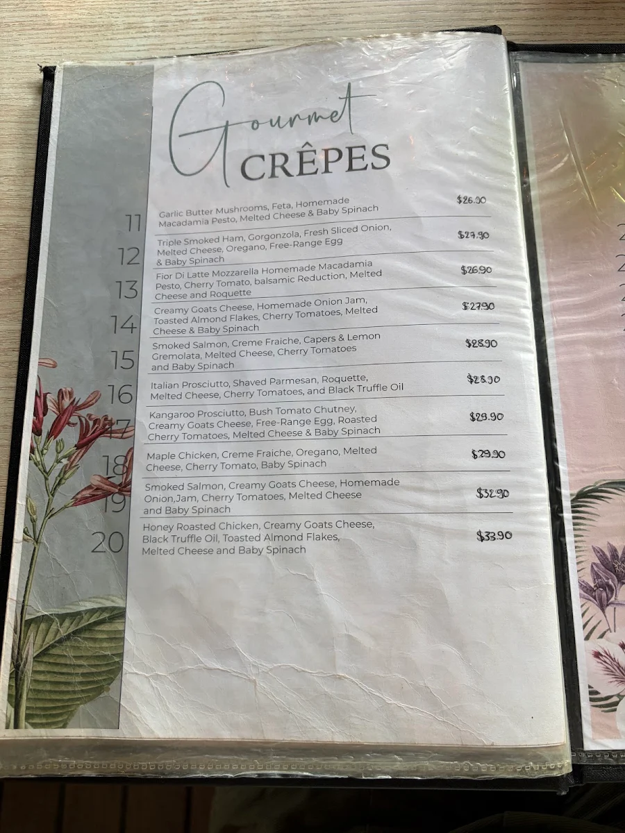 Menu, The Petit Cafe