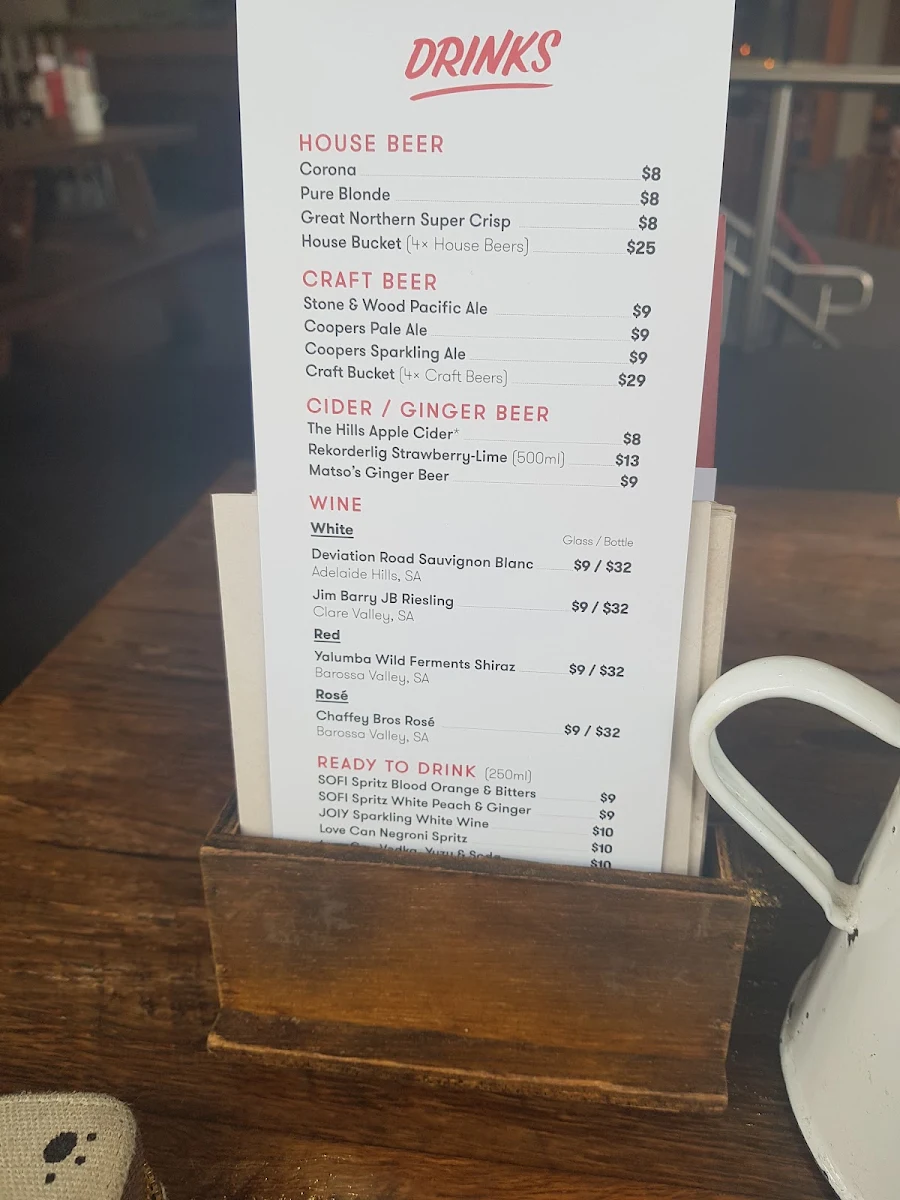 Menu, Grill'd Burgers - Norwood