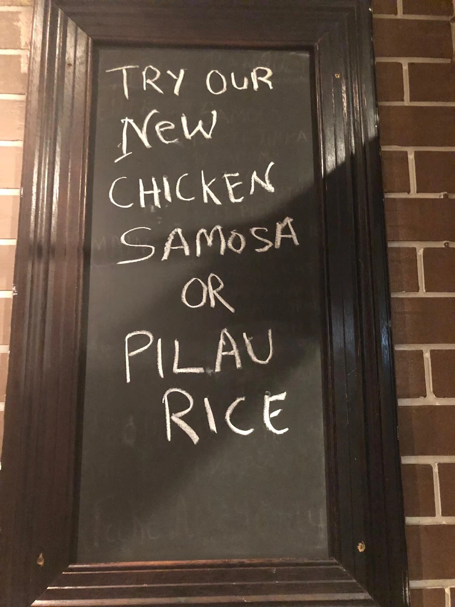 Menu, Nirala Indian Cuisine