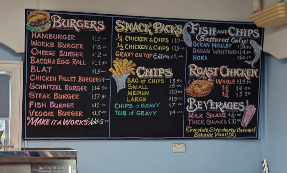Menu, THE Cottage Takeaway