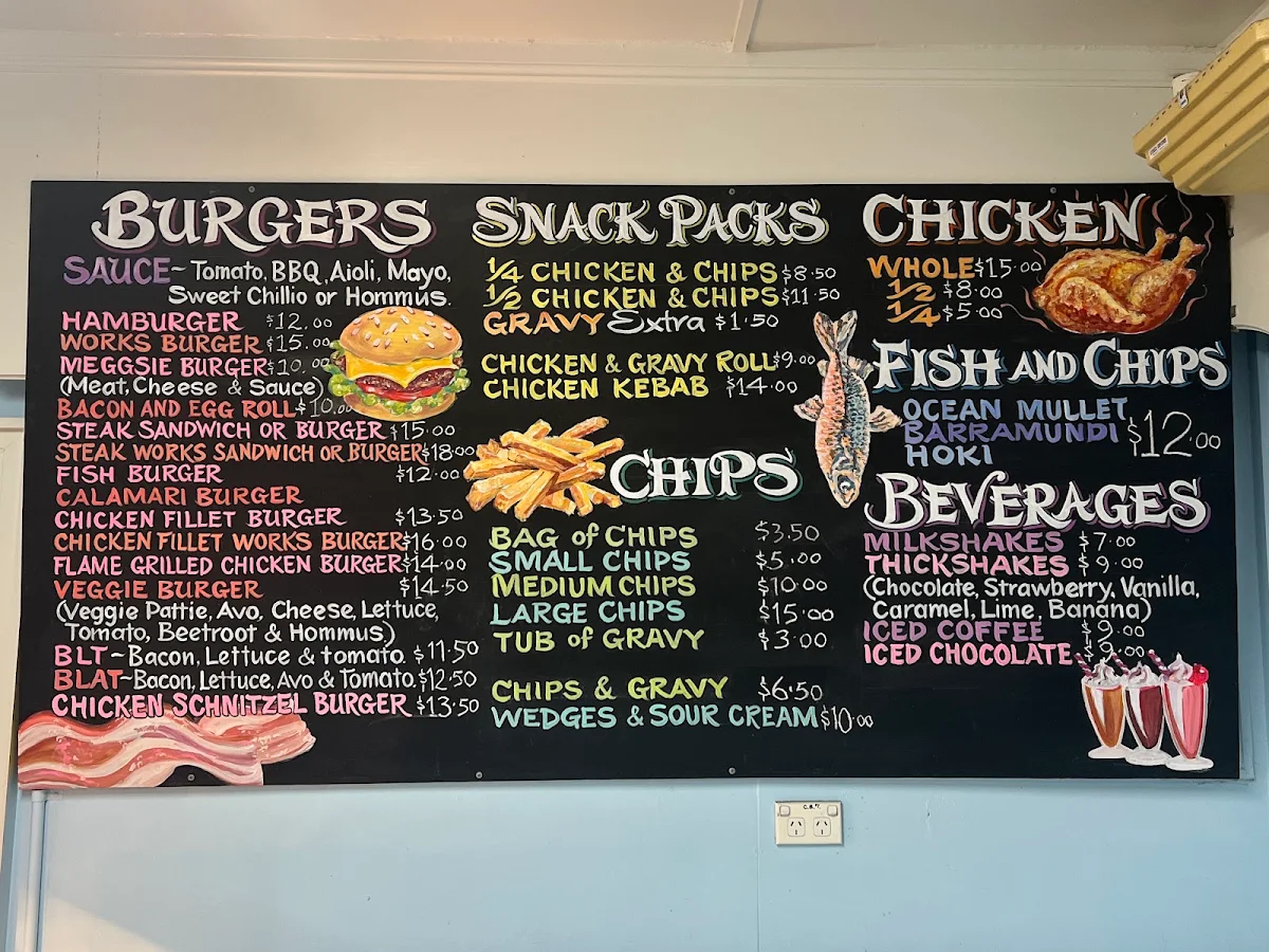 Menu, THE Cottage Takeaway