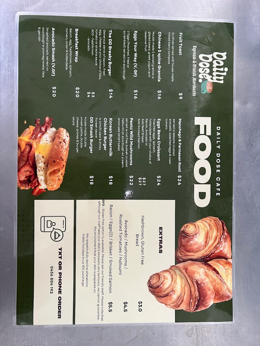 Menu, Daily Dose