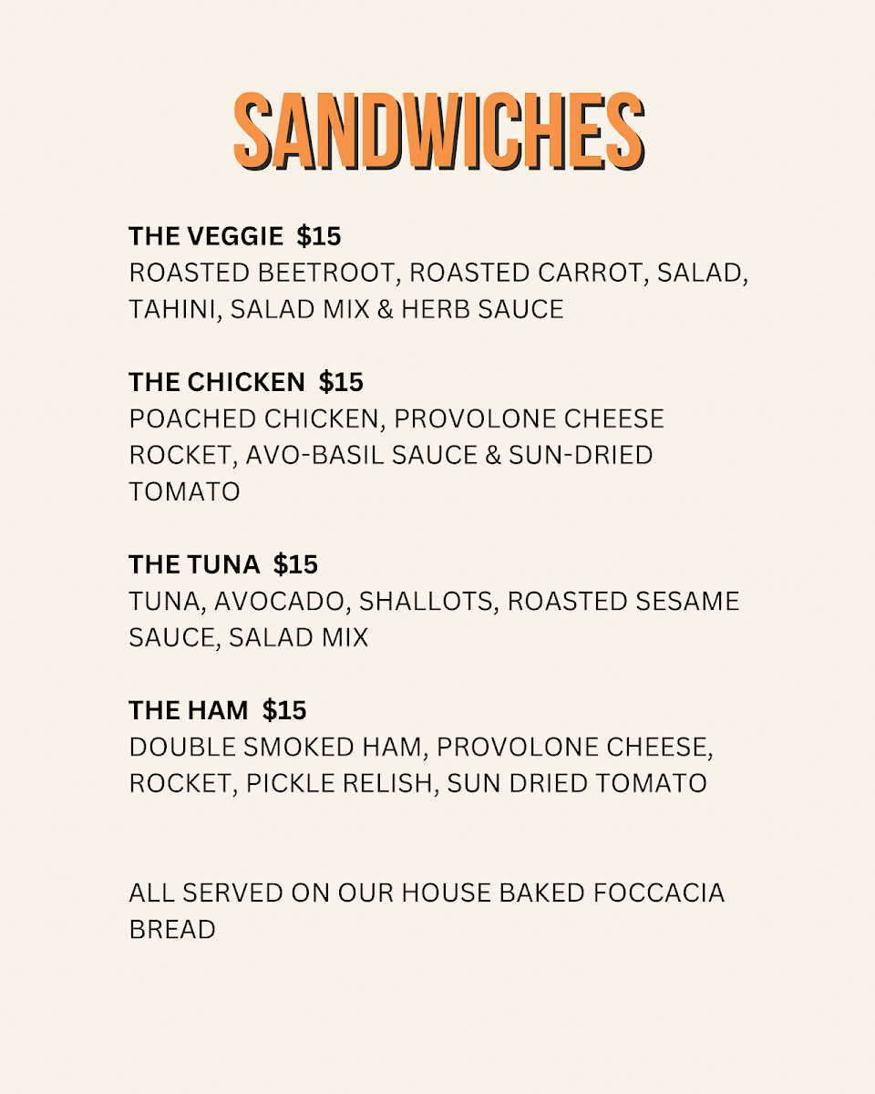 Menu, Bite & Brew Mudgee