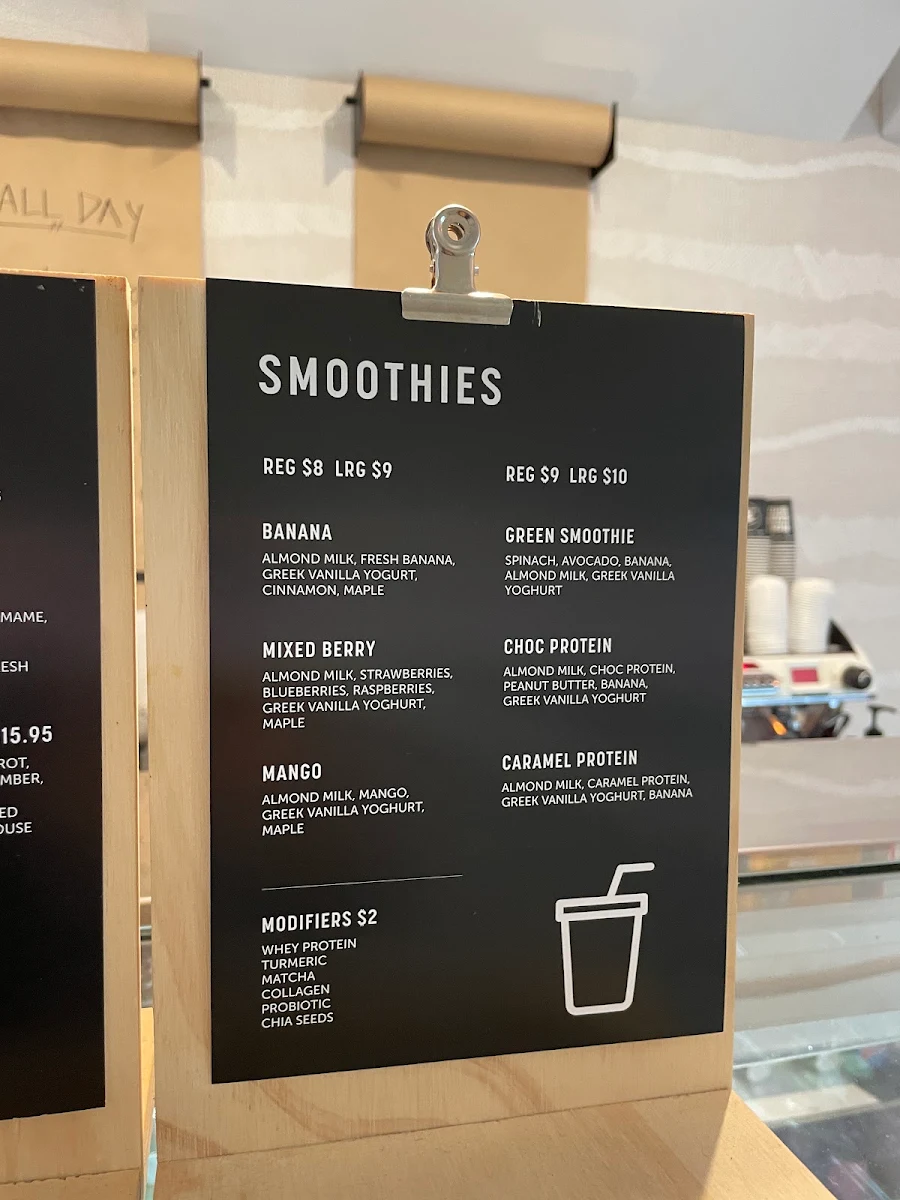 Menu, Bite & Brew Mudgee