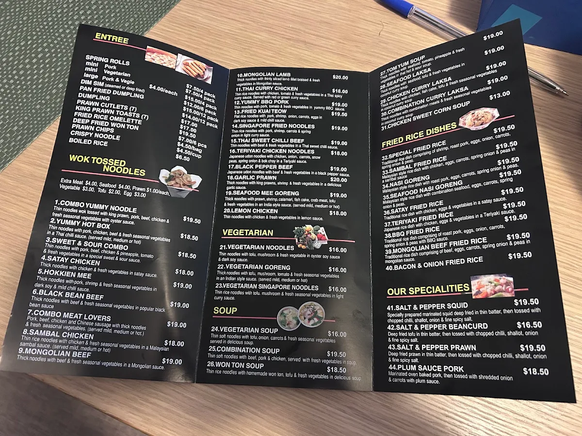 Menu, Yummy Country Noodles