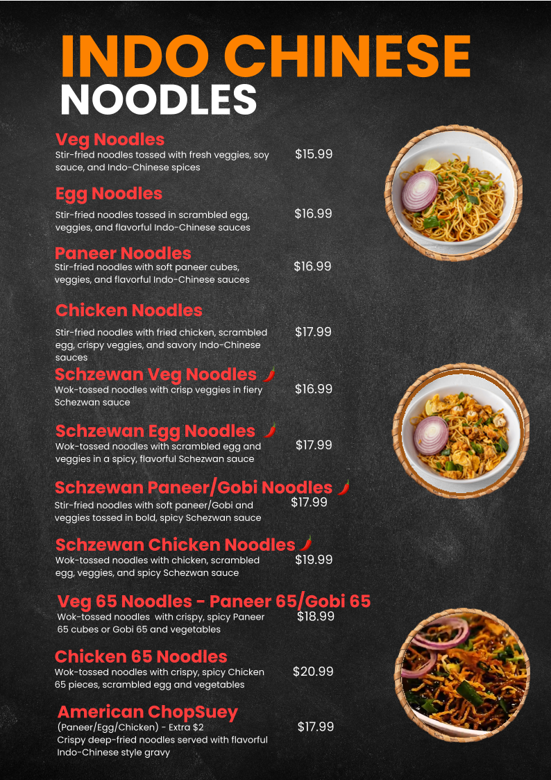 Menu, Dosa Wok-In
