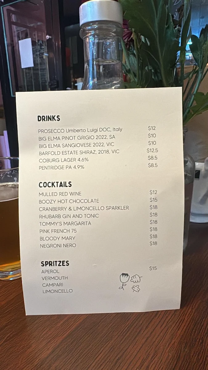 Menu, Big Elma