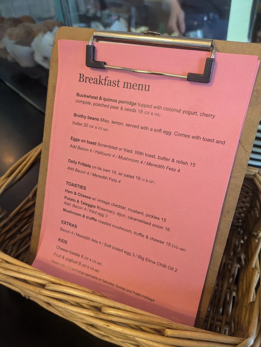 Menu, Big Elma