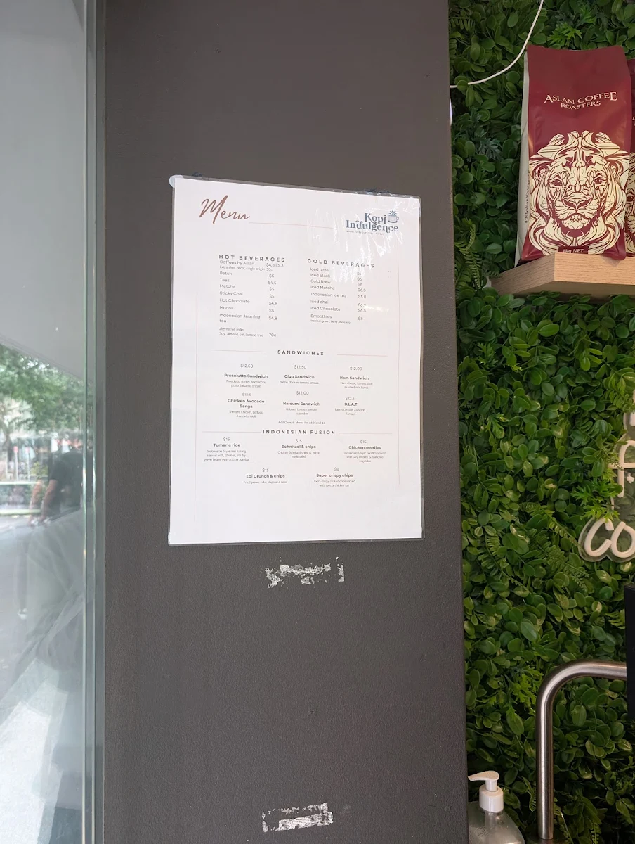Menu, Kopi Indulgence
