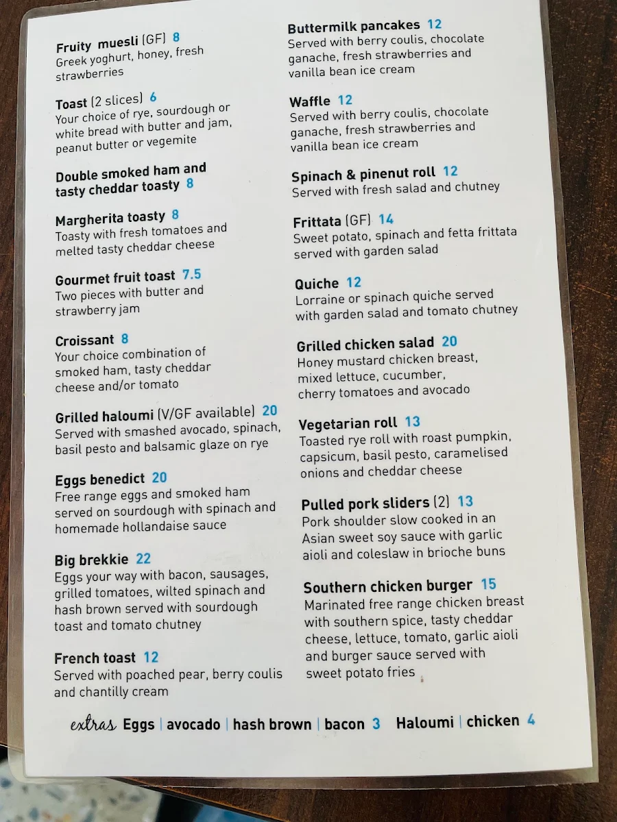 Menu, The Perfect Blend Coffee Cafe