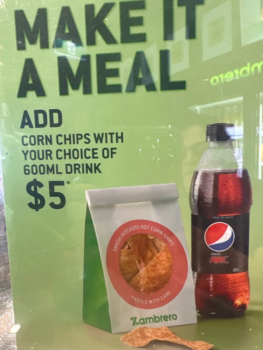 Menu, Zambrero Mildura