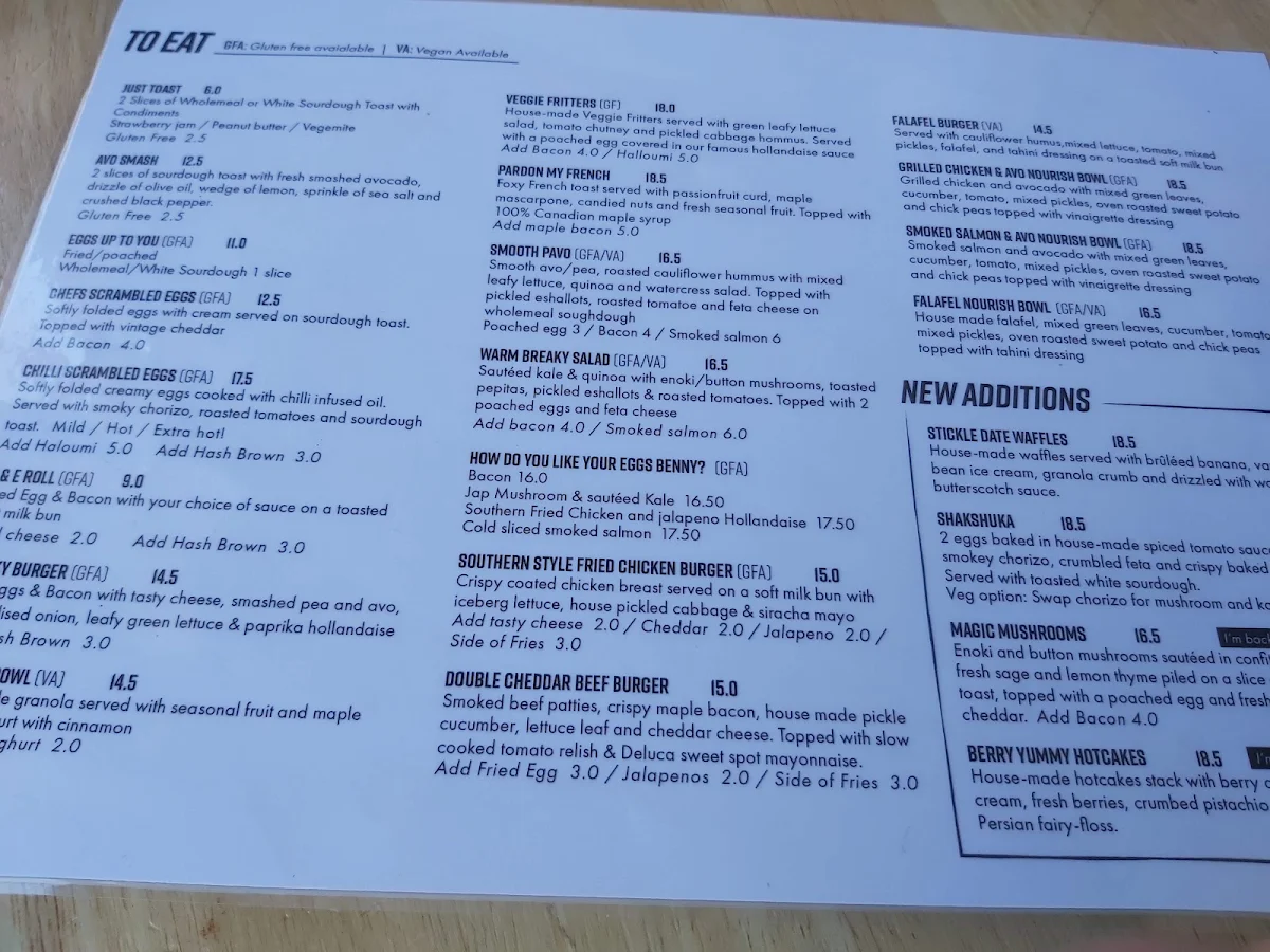 Menu, Four Little Foxes