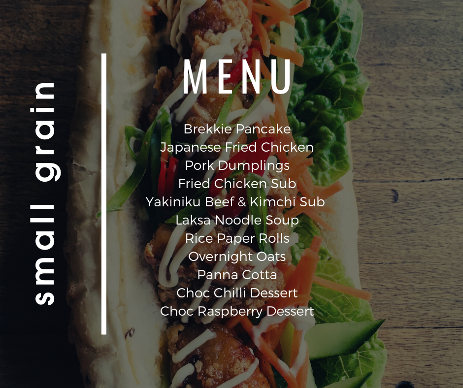 Menu, Small Grain