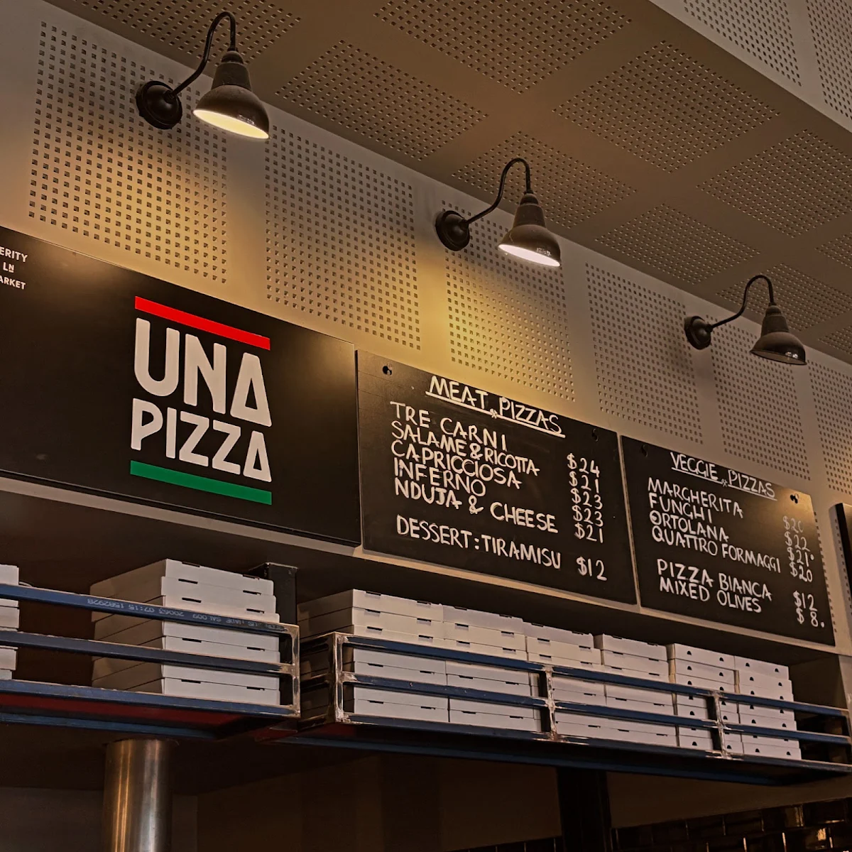 Menu, UNA Pizza Canberra