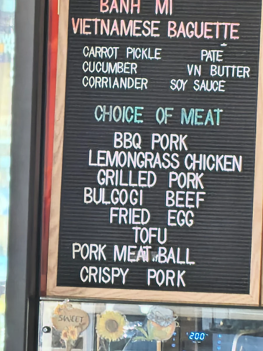 Menu, Harvest Bakehouse Cafe