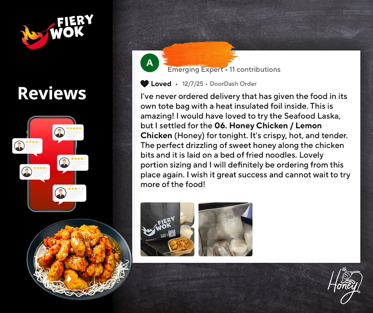 Menu, Fiery Wok