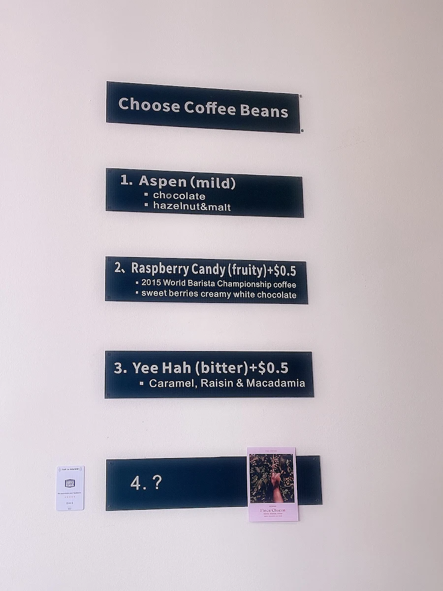 Menu, The Gold Coast Coffee School