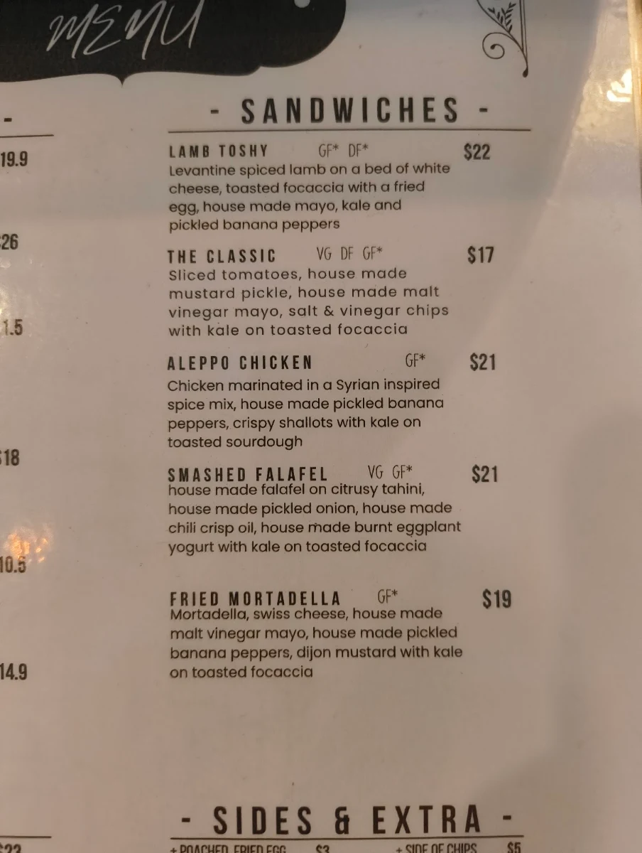 Menu, The Twin
