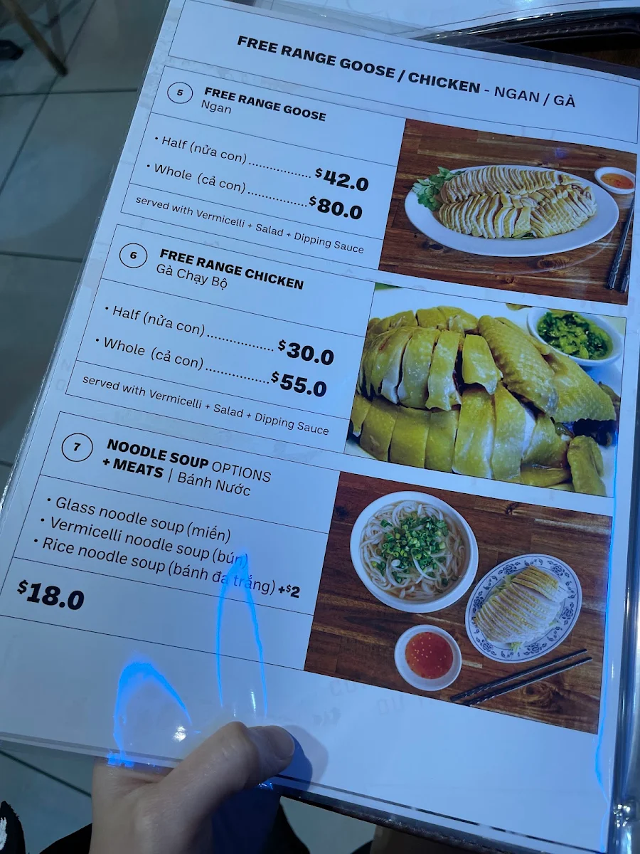 Menu, Viet Rolls Marrickville