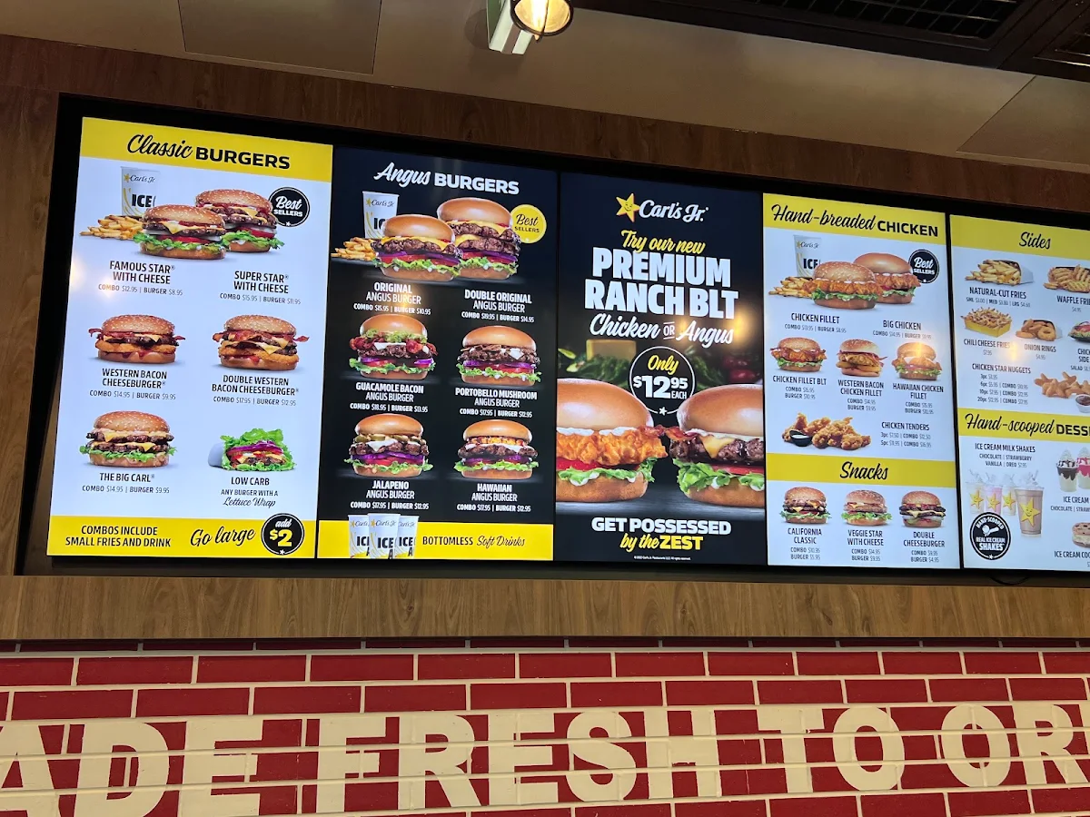 Menu, Carl's Jr. Lyndhurst
