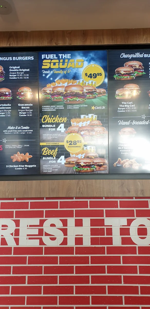 Menu, Carl's Jr. Lyndhurst