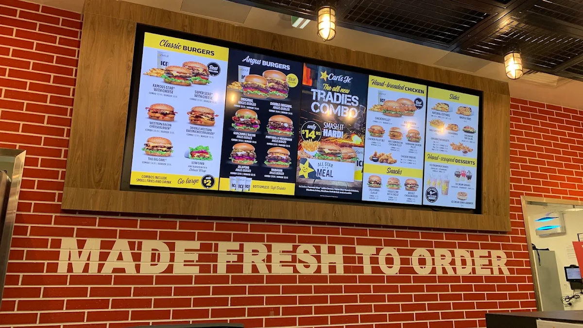 Menu, Carl's Jr. Lyndhurst