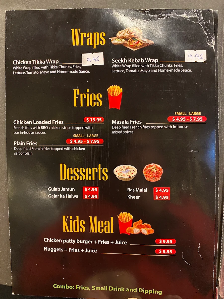 Menu, Desi Fusion