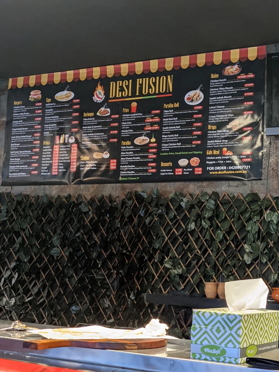 Menu, Desi Fusion