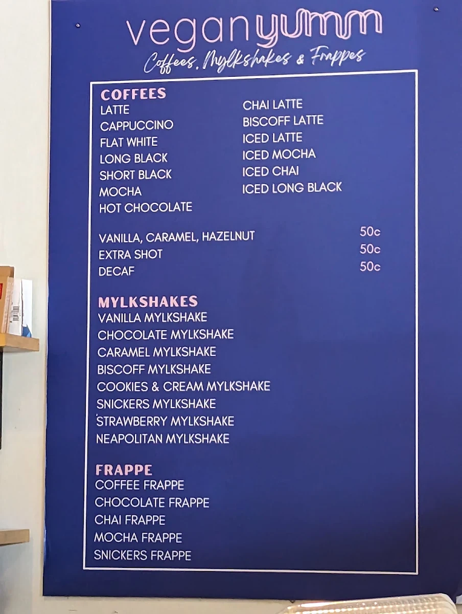 Menu, Veganyumm