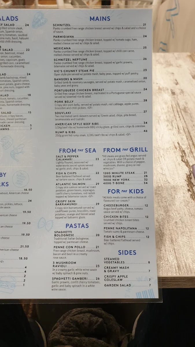 Menu, Waterworks Hotel