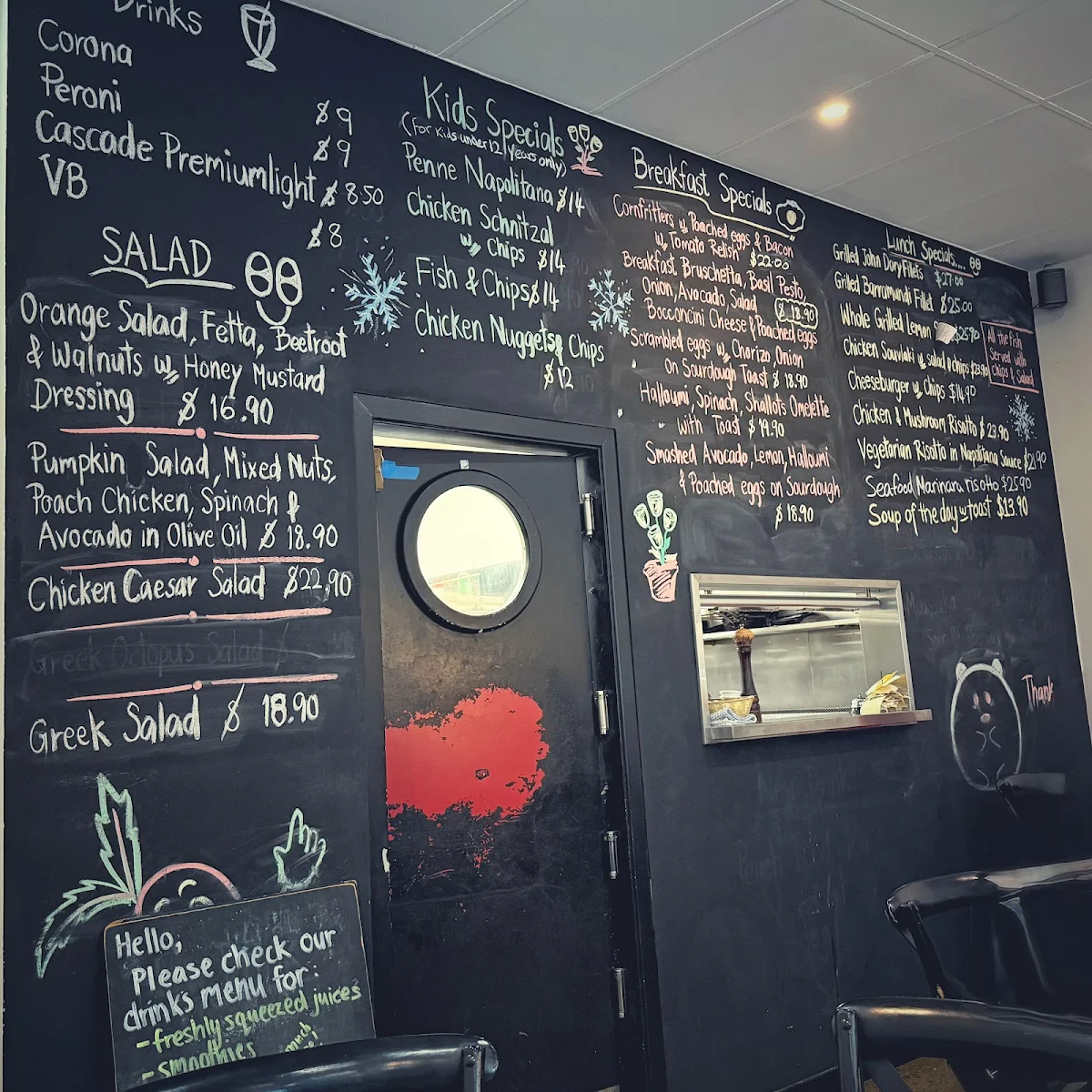 Menu, Two Brothers Cafe