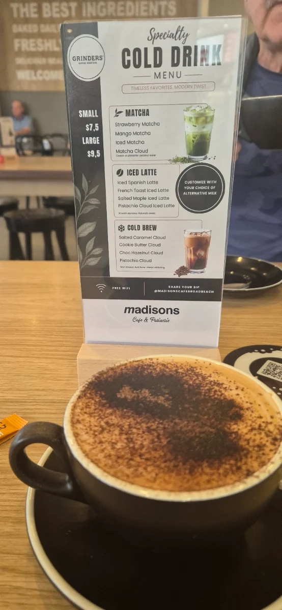Menu, Madison's Cafe