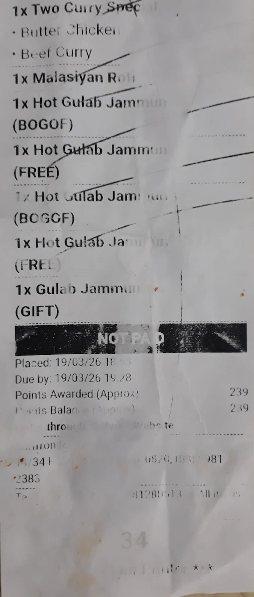 Menu, Saffrron Restaurant