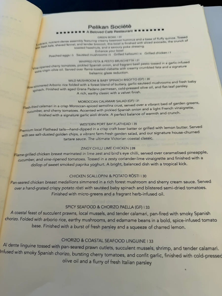 Menu, Pelikan Société
