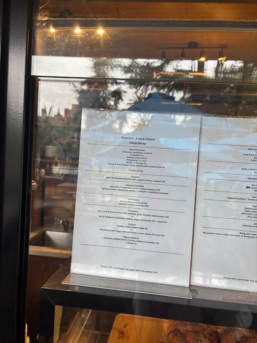 Menu, Scholar & Co.