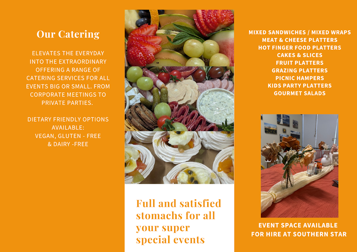 Menu, Southern Star Cafe
