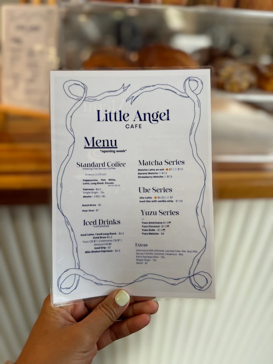 Menu, Little Angel Cafe