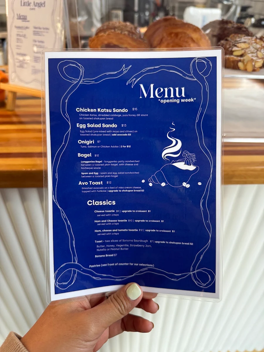 Menu, Little Angel Cafe