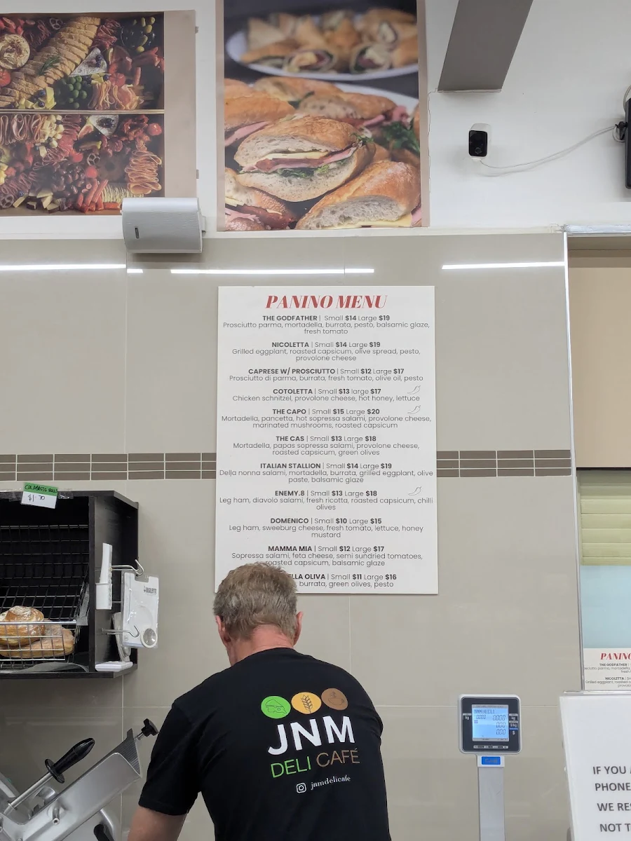 Menu, JNM Deli/Cafe