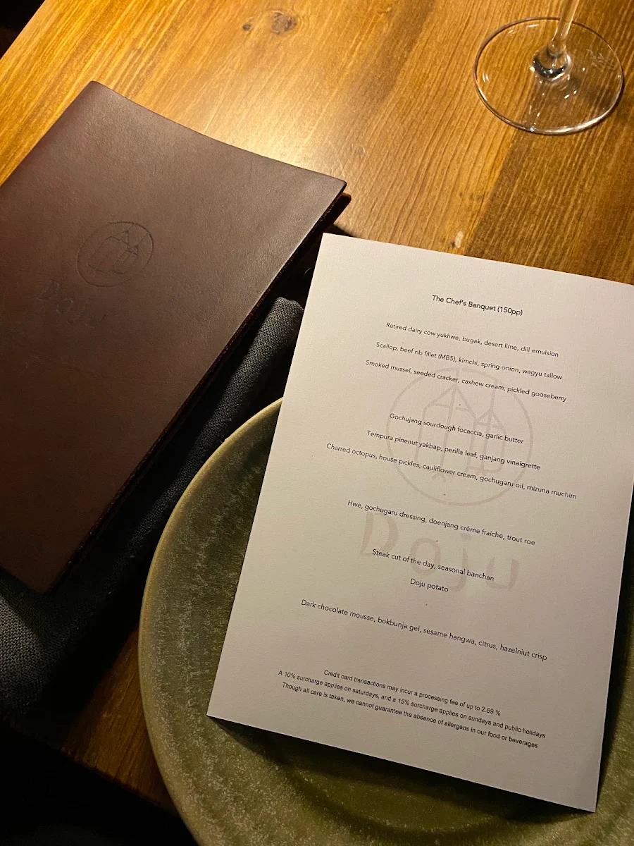 Menu, Doju