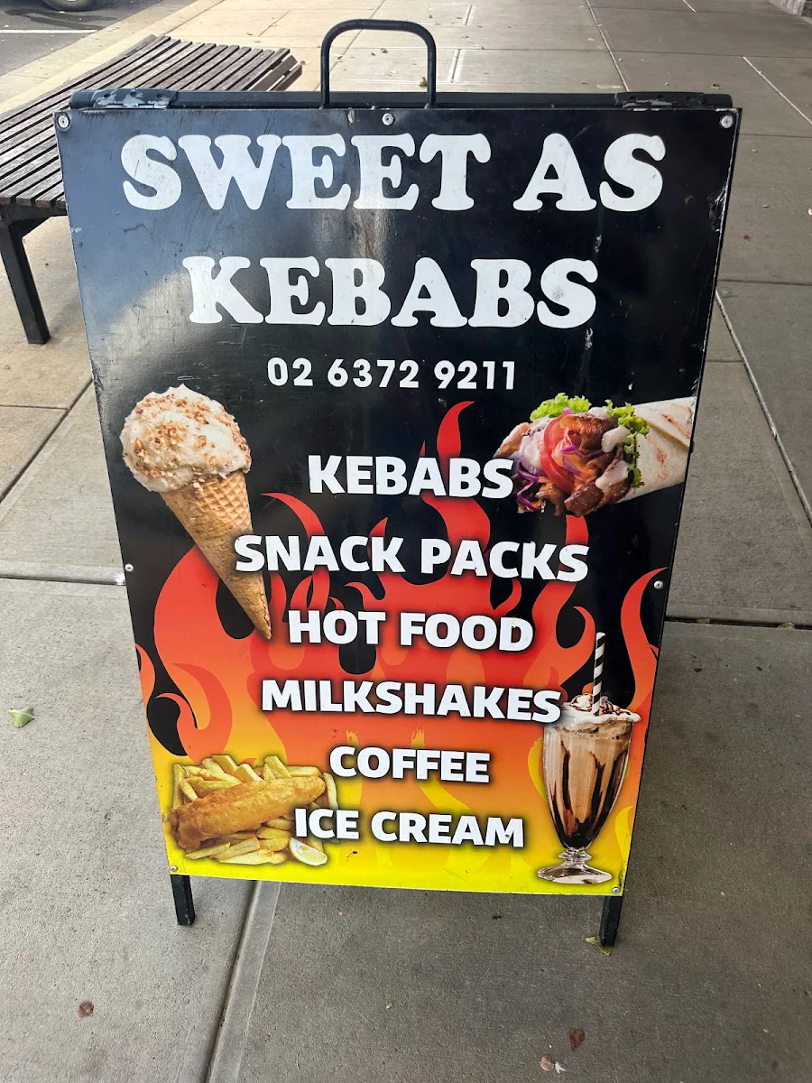 Menu, Sweet As Kebabs