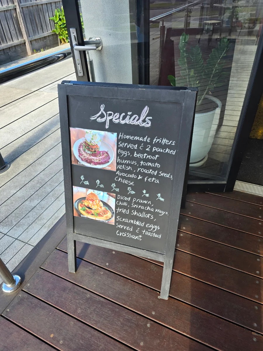 Menu, Volume Cafe Dandenong