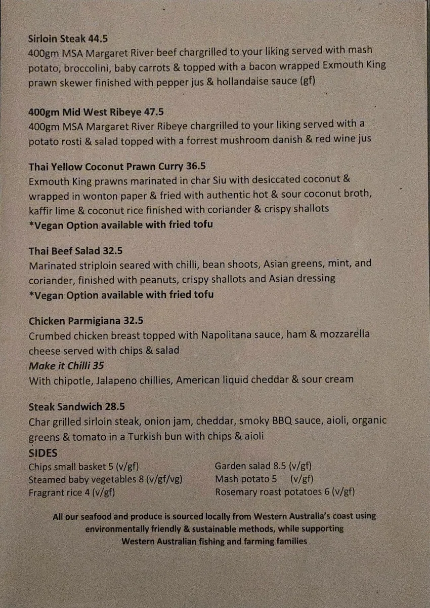 Menu, Sandpiper Tavern & Pizzeria