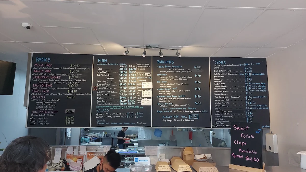 Menu, Kameruka Seafood