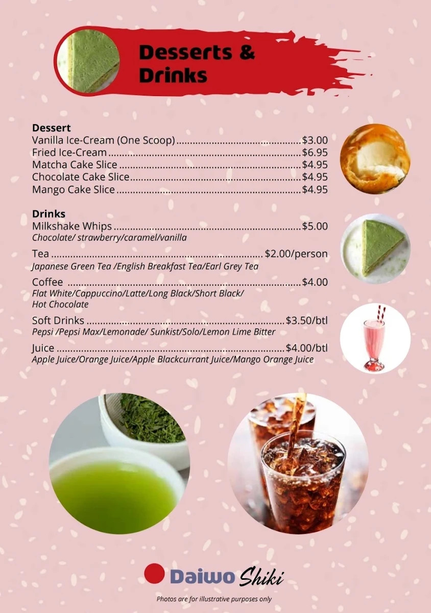 Menu, Daiwo Shiki